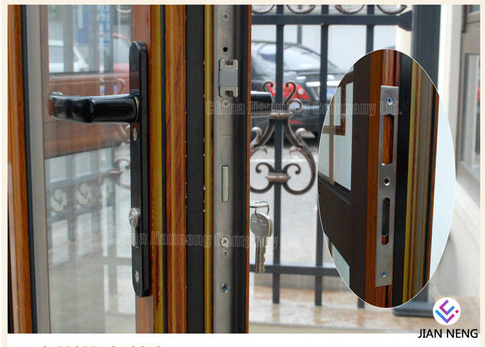 استرالیا Style Aluminum Casement Doors، آلومینیوم درب های کشویی کشویی با شیشه های مات شده Tempered