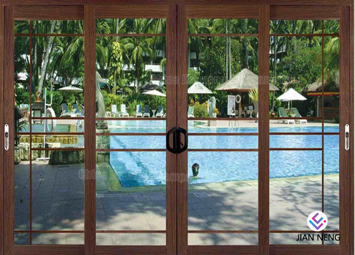 استرالیا Style Aluminum Casement Doors، آلومینیوم درب های کشویی کشویی با شیشه های مات شده Tempered