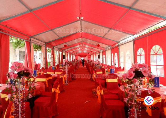 چادر عروسی رنگ قرمز رنگ 20x30m برای 500 نفر با پرده و پوشش